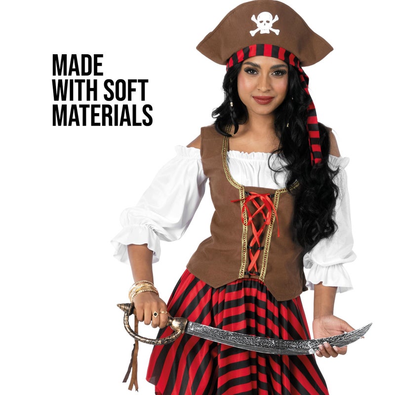 fun shack Women's Pirate Costume - Adult Pirate Wench Outfit for Halloween, Dress Up, Themed Parties, Cosplay, Large - Image 3